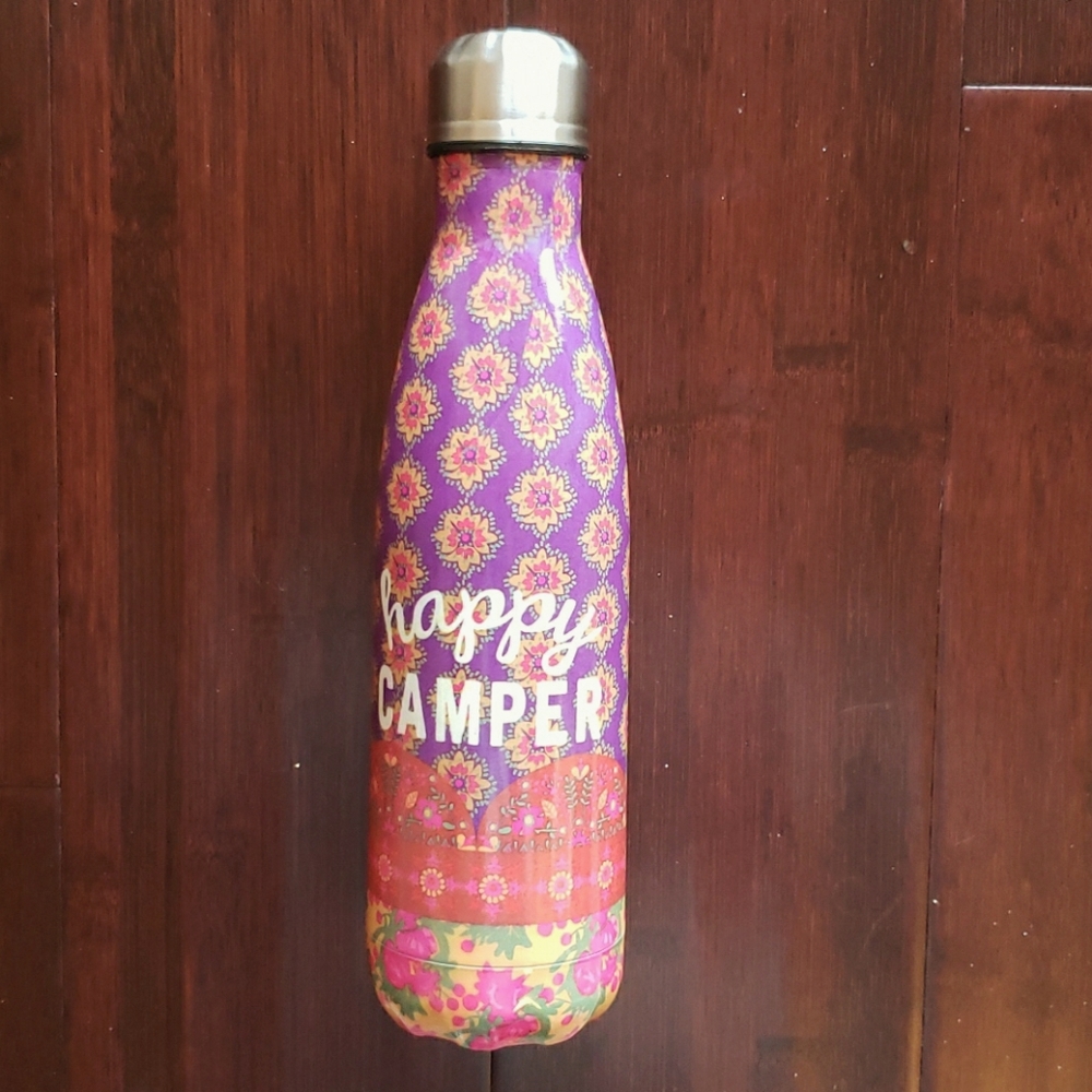 Happy camper stainless steel bottle